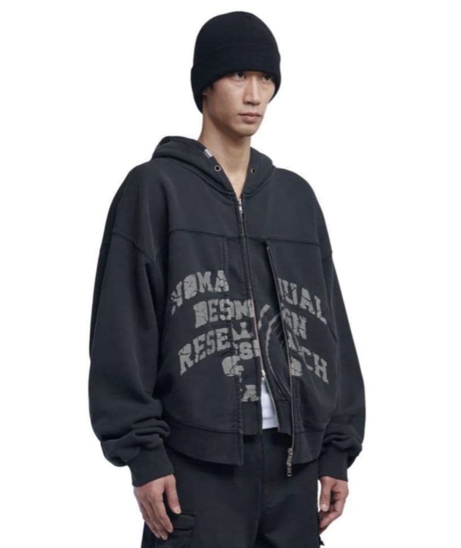 トップス NOMANUAL OVERDYED D.F.L HOODED ZIP-UP M