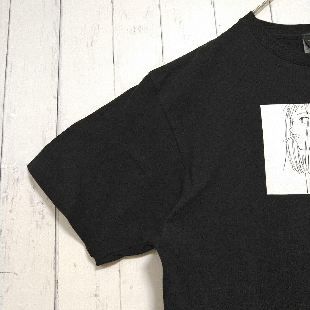 ほぼ新品　フリクリ　サメジマ・マミ美　ガイナックス　貞本義行　Ｔシャツ　黒　ＸＬ