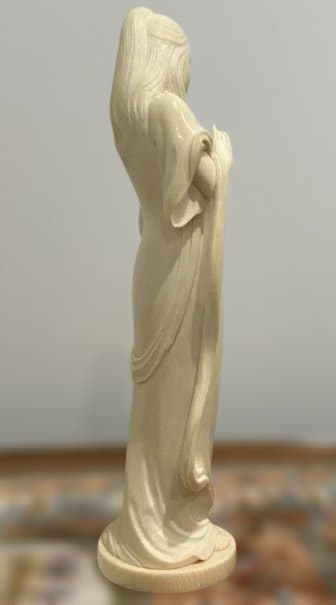 東洋彫刻 小針樹生 妖精 高さ約25cm 共箱