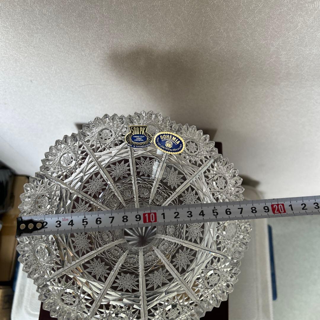 ボヘミアガラス スキェニア・マラス クリスタルガラス花瓶