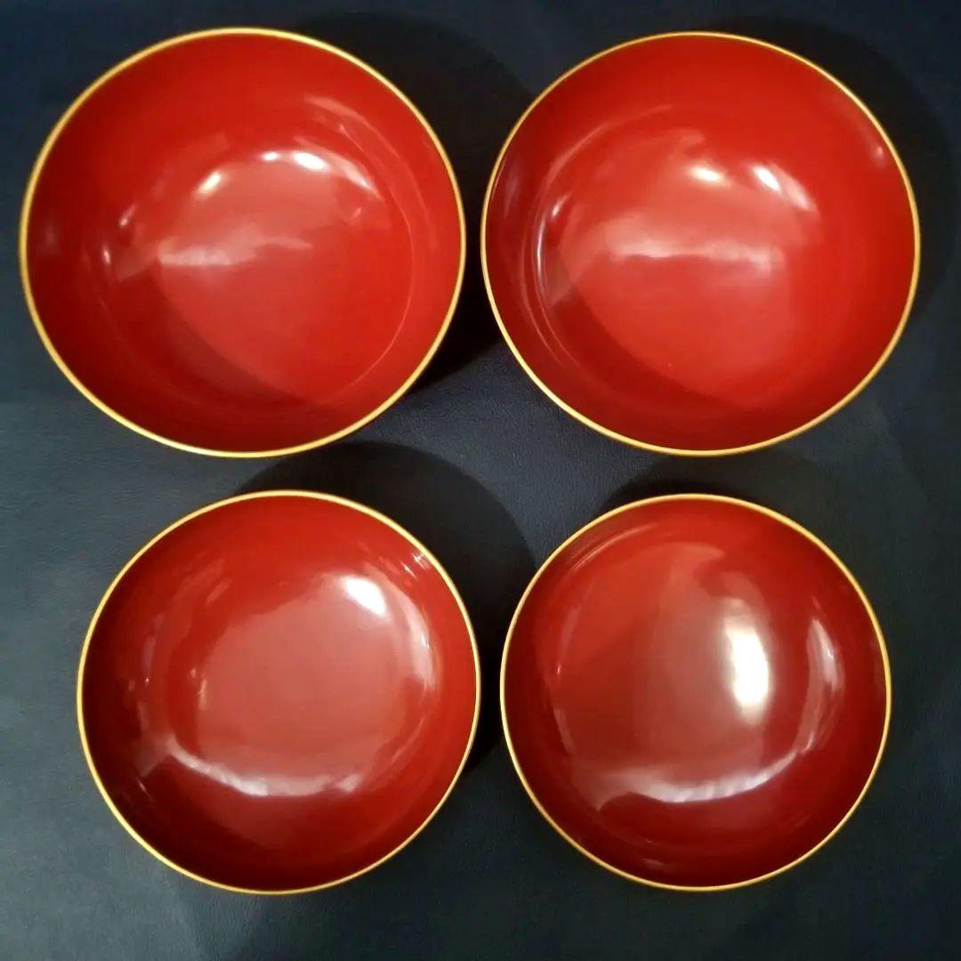 輪島塗 吸物椀 朱塗 沈金牡丹花文 吸物椀 煮物椀 懐石椀 2客