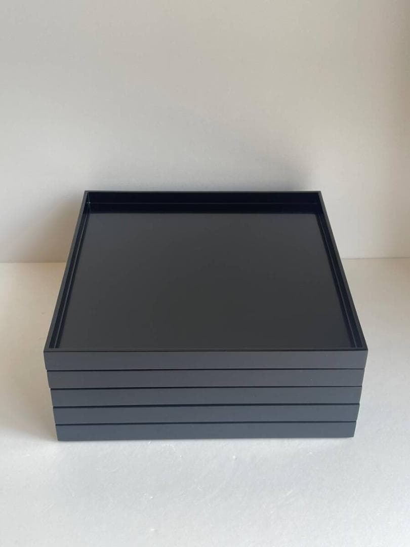 美品 輪島塗 膳 五客 紙箱入 お膳 懐石膳 茶懐石膳 30　四方膳