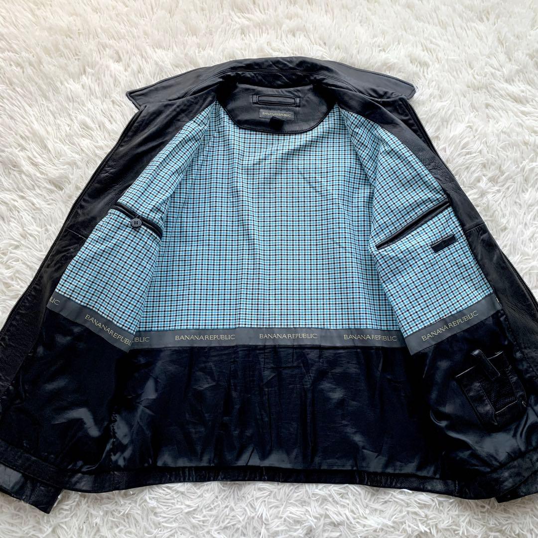 【美品 XL】90s BANANA REPUBLIC レザー ジャケット