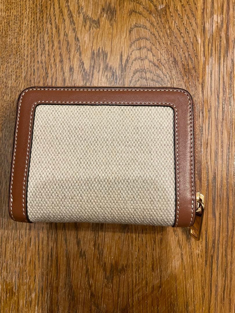 【購入証明有】セリーヌコンパクト ジップウォレット キュイル トリオンフ タン