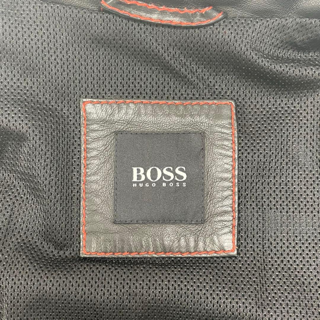 Hugo Boss ナッパレザー シングルライダースジャケット