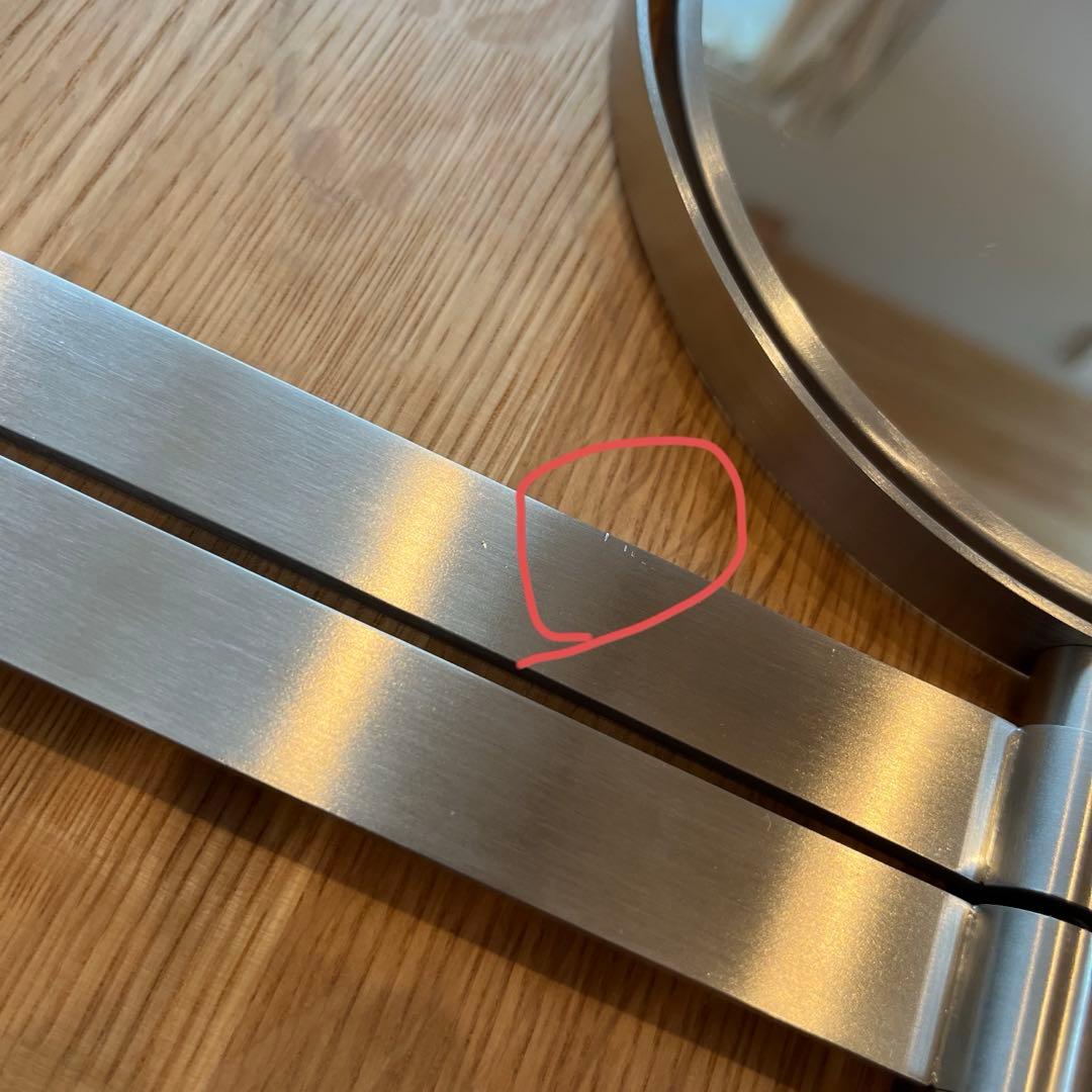 ZACK ザック 40109 壁付け ミラー 3倍 ステンレス ヘアライン仕上げ