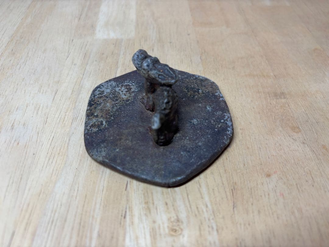 53.備前焼 宝瓶 登り窯 龍 りゅう リュウ 6角 手びねり 急須