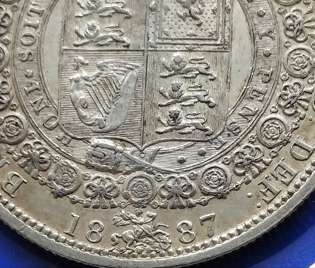 美品❗️ハーフクラウン銀貨(ヴィクトリア女王ジュビリーヘッド)1887イギリス