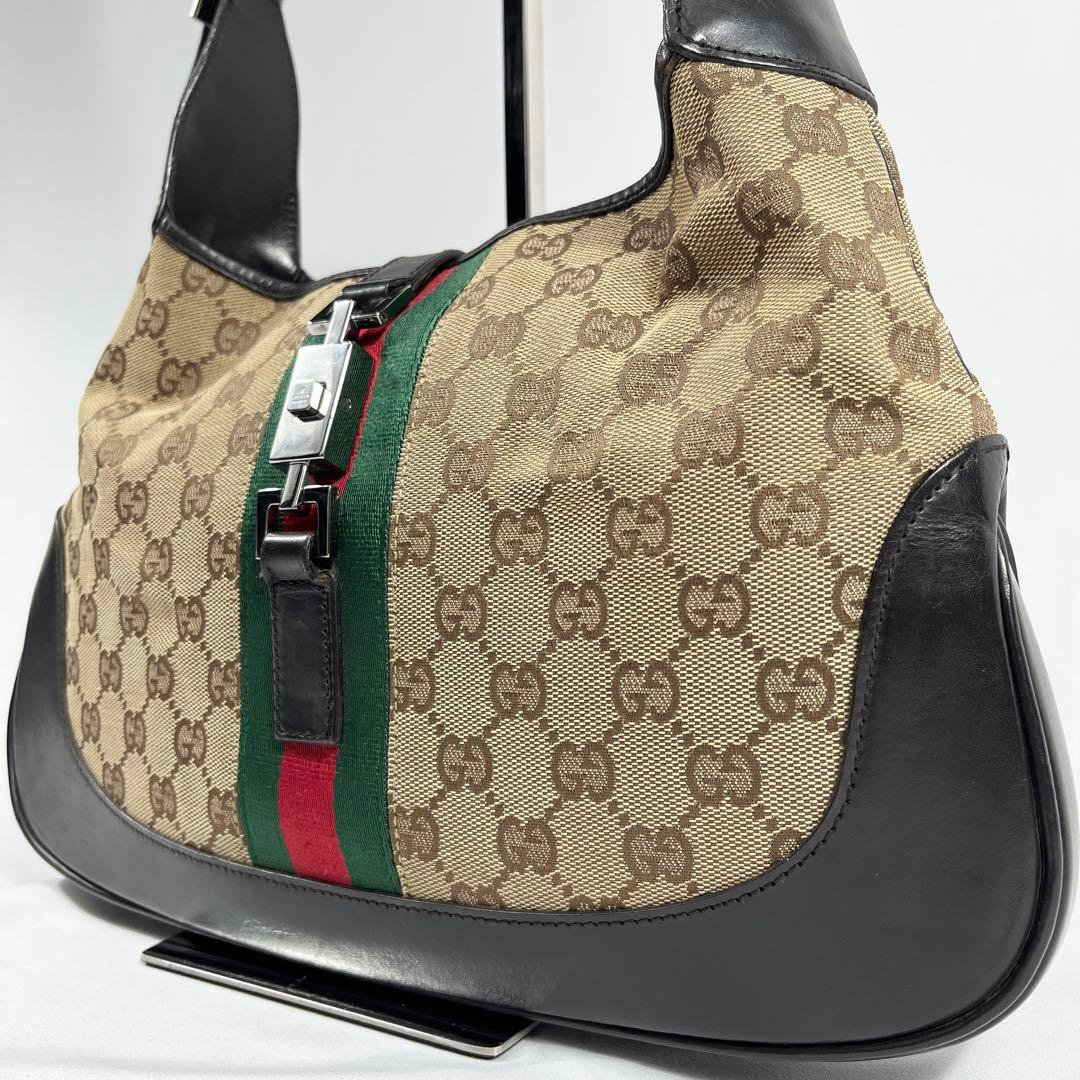 ✨GUCCI ジャッキー ワンショルダーバッグ シェリーライン GGキャンパス