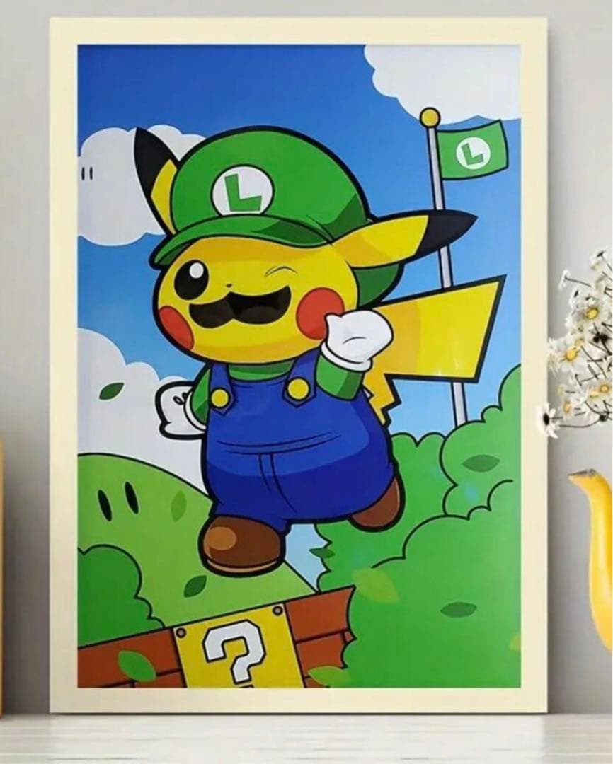 ポケットモンスター　ルイージピカチュウ　ポスター