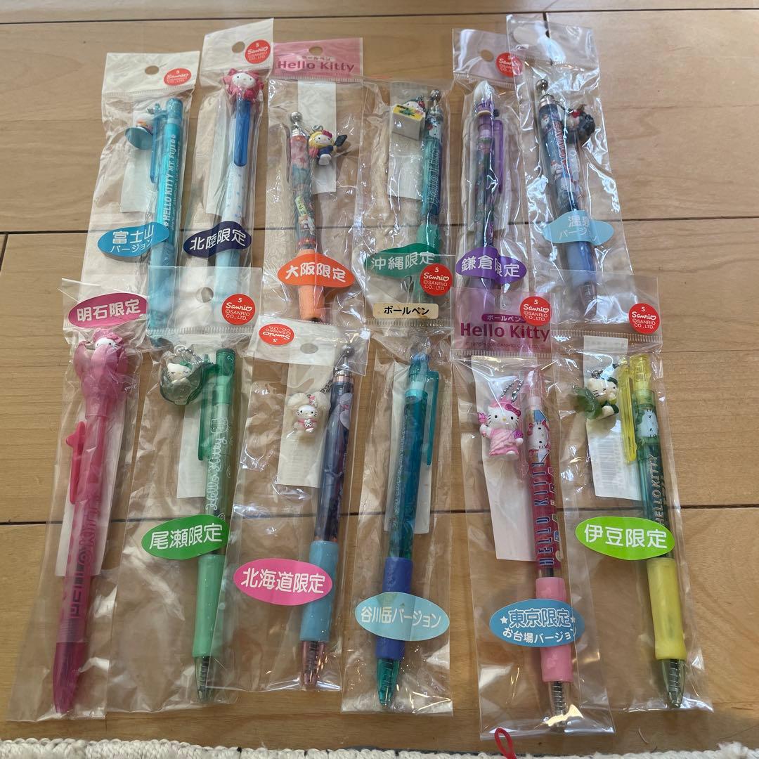 ご当地キティちゃんシャーペン　ボールペン　ハローキティ 52本セット　根ずけ5個