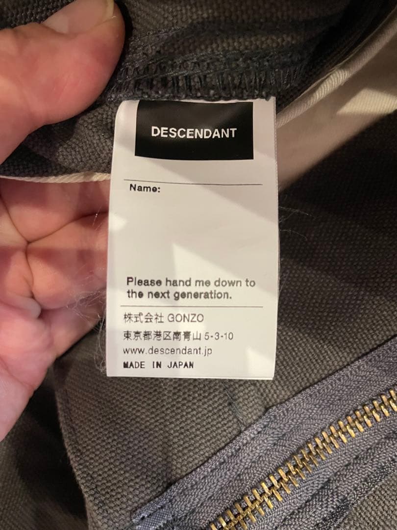 DESCENDANT EDDIECO DUCK JACKET L グレー