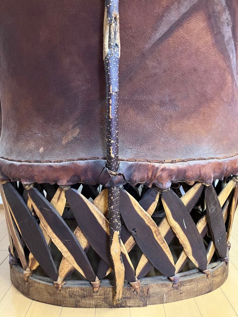 メキシコ　民芸　エキパルチェア　革