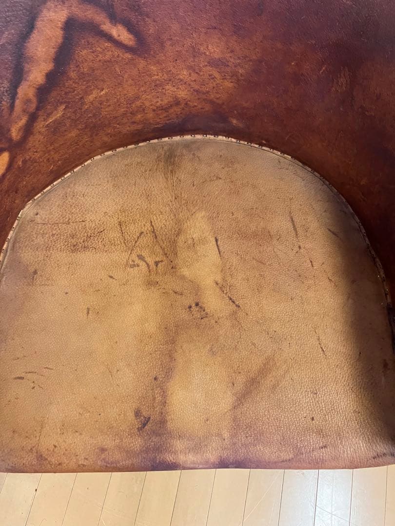 メキシコ　民芸　エキパルチェア　革