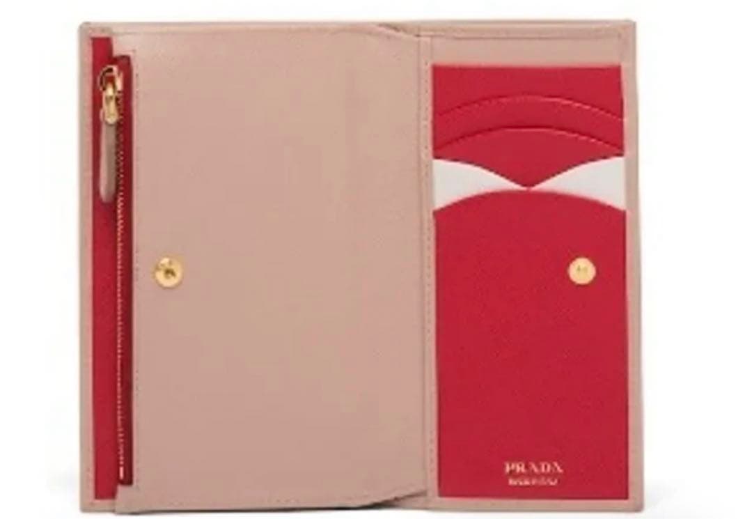 PRADA サフィアーノレザー 財布 ベージュ