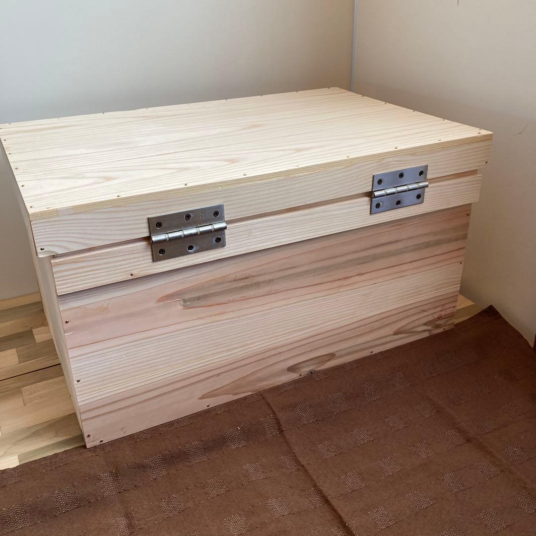 木箱　蓋付き　ウッドボックス　収納箱　収納ケース　宝物箱　ハンドメイド