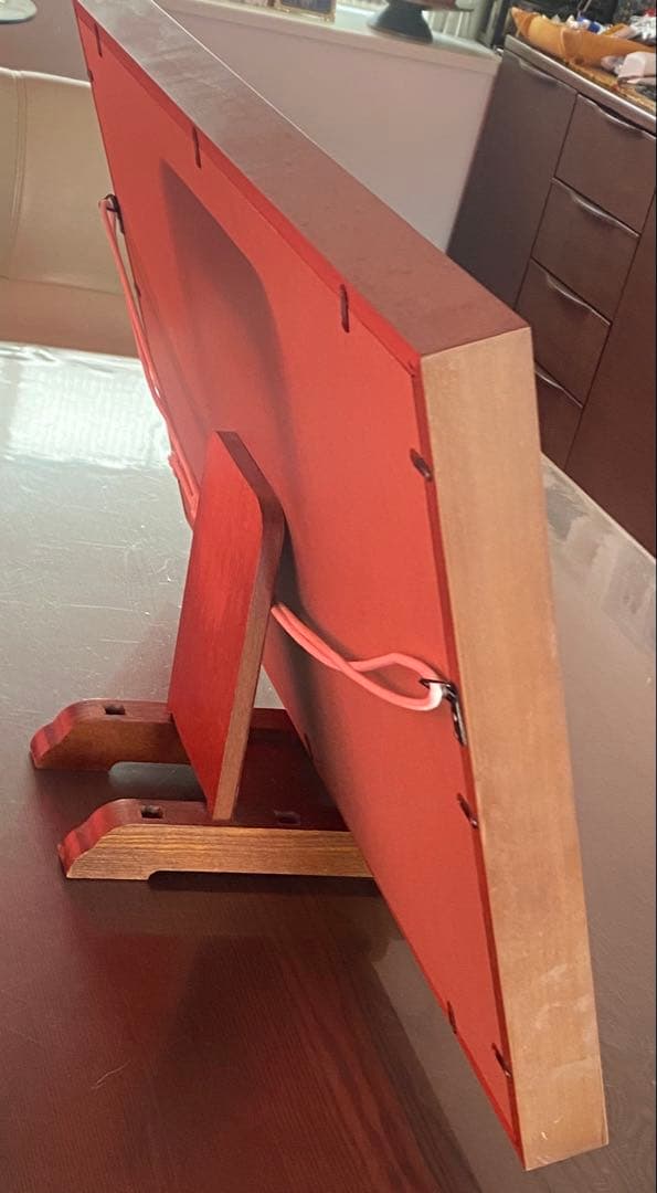 ■福島武山■赤絵九谷焼陶板・陶版画■額装■