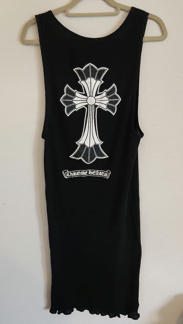 CHROME HEARTS タンクトップ CHダガー リブ ブラック L