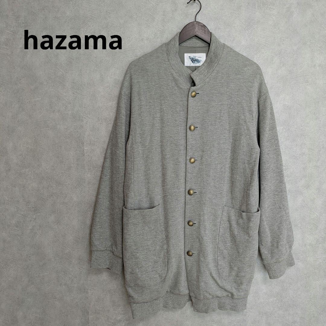 hazama 大人に向けた学ラン グレー ロング丈 ジャケット コットン