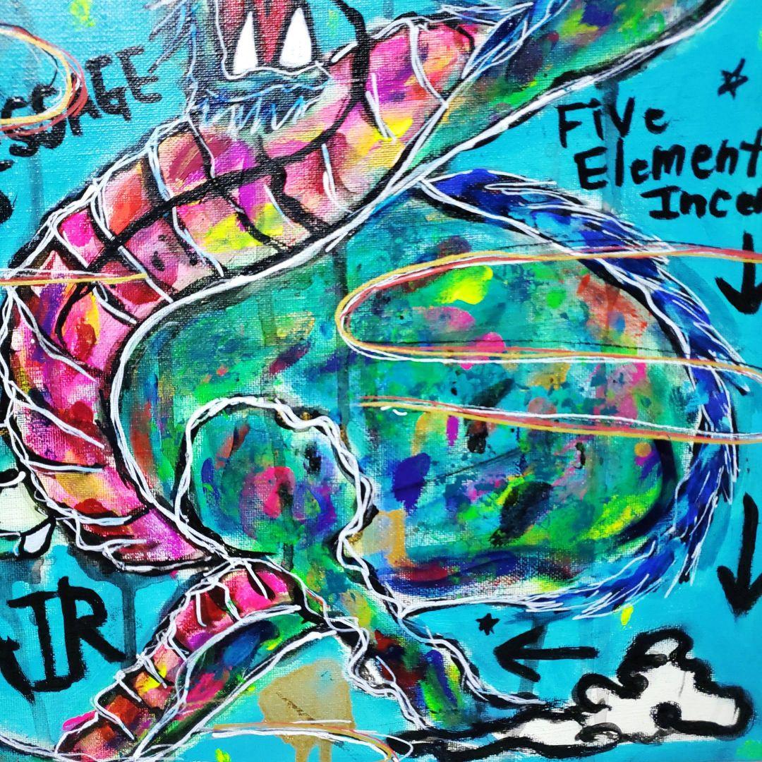 【一点物アート】龍神-Ryujin-碧龍【現代アート/絵画】