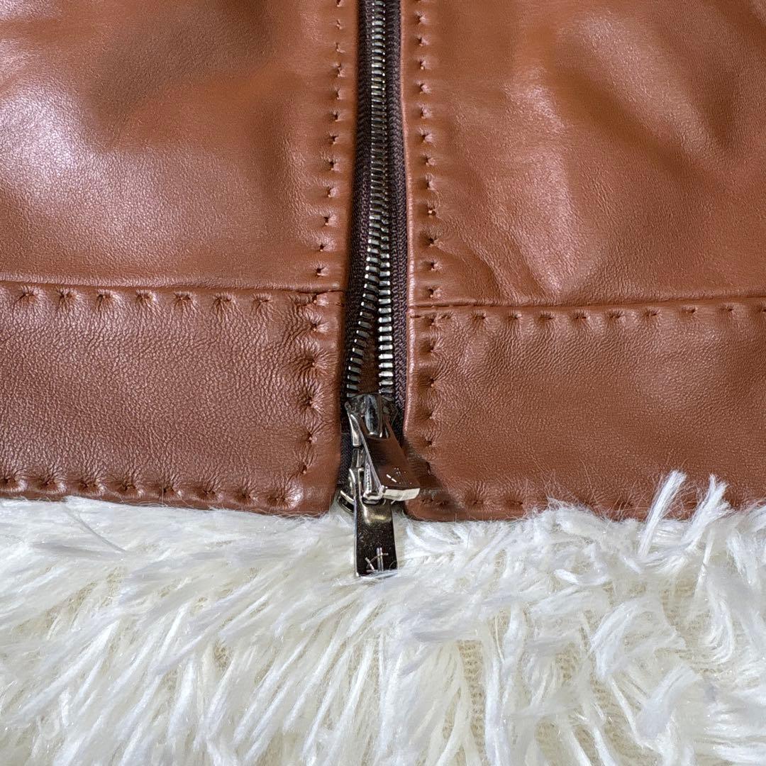 極美品✨MEN'S BIGI メンズビギ　シングルライダースジャケット　羊革