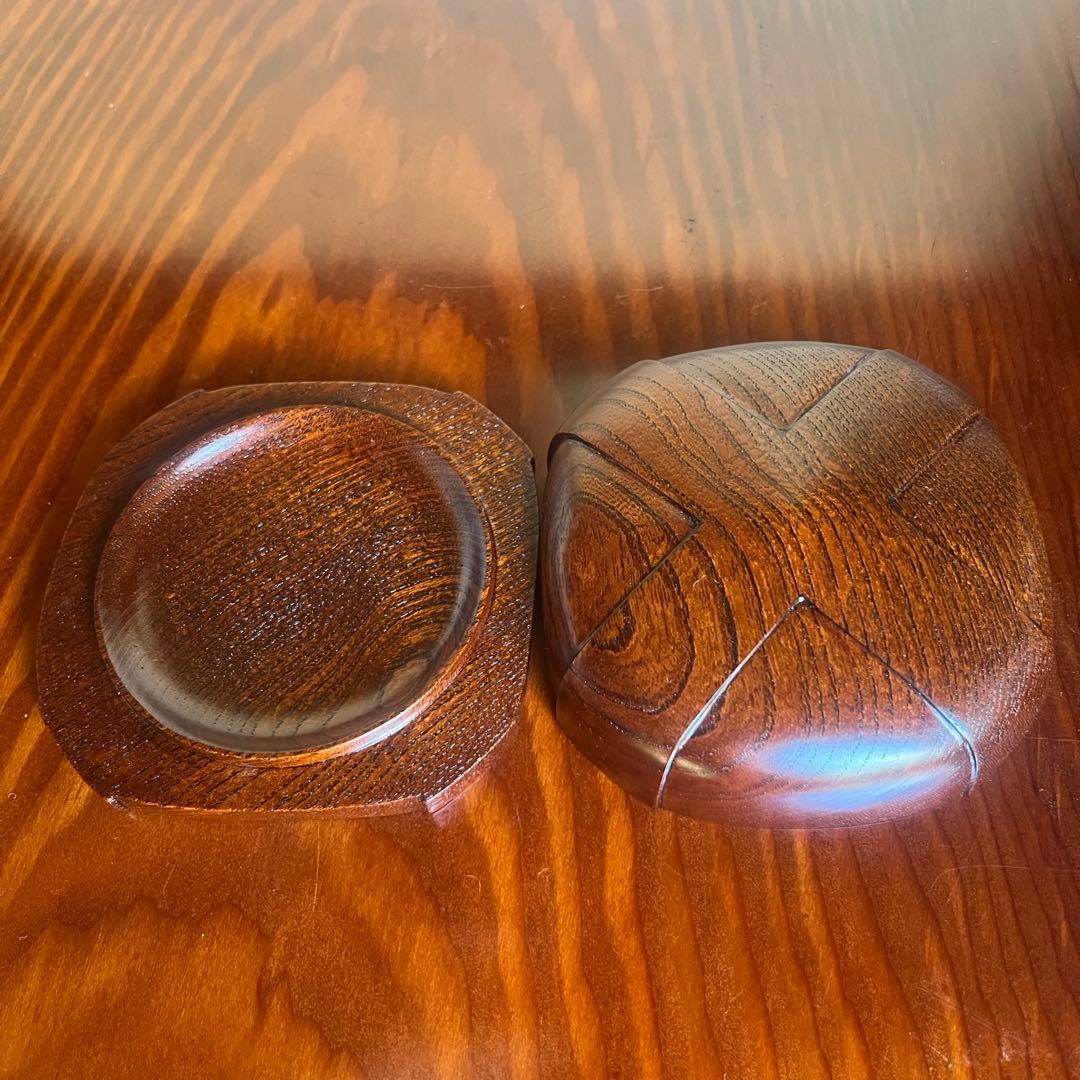 欅拭漆合子 香合 小物入れ