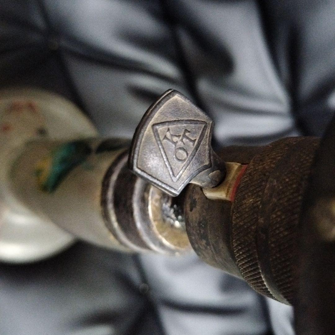 アンティーク 電気ランプ 上海 手描 ガラス 骨董 古美術 中国