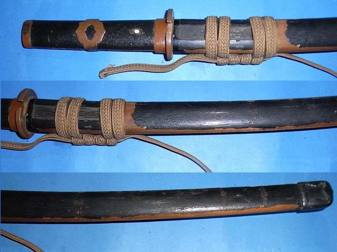 古い時代の拵（刀装具）　　骨董品　　木製