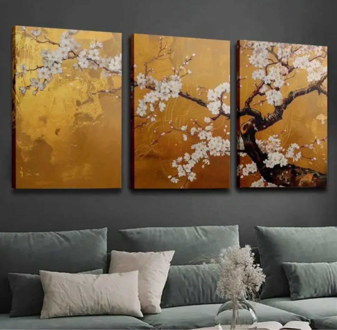 残り1セットのみ⭐︎オススメ品です⭐︎桜をモチーフにしたキャンバスアートの3枚セット