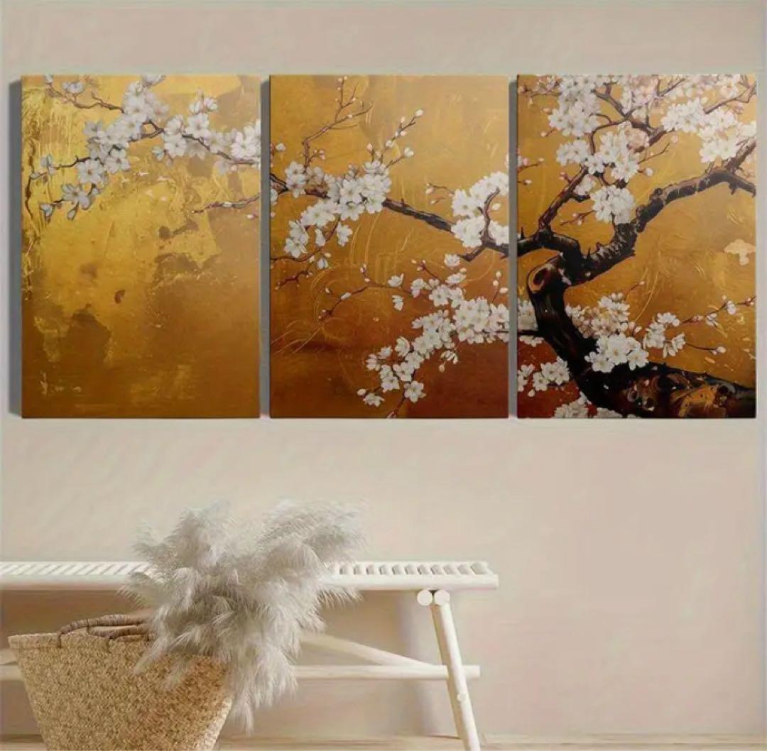 残り1セットのみ⭐︎オススメ品です⭐︎桜をモチーフにしたキャンバスアートの3枚セット