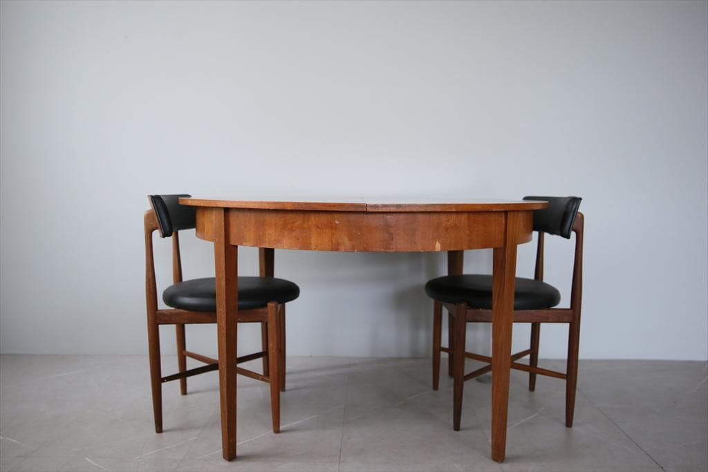 英国アンティーク伸張式ラウンドダイニングテーブル/エクステンション机92-217