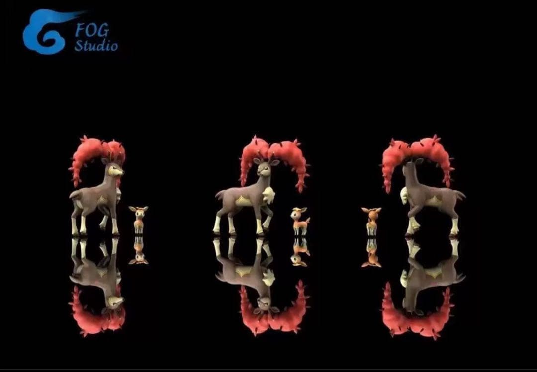 ポケモンスケールワールド　シカフィギュア FOG Studio 約10cm