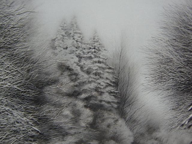 加山 又造 【冬の道】 希少画集画、状態良好、新品高級額装付、送料無料