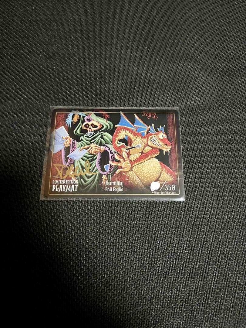 MTG 謙虚/Humility サイン入り プレイマット&プルーフ
