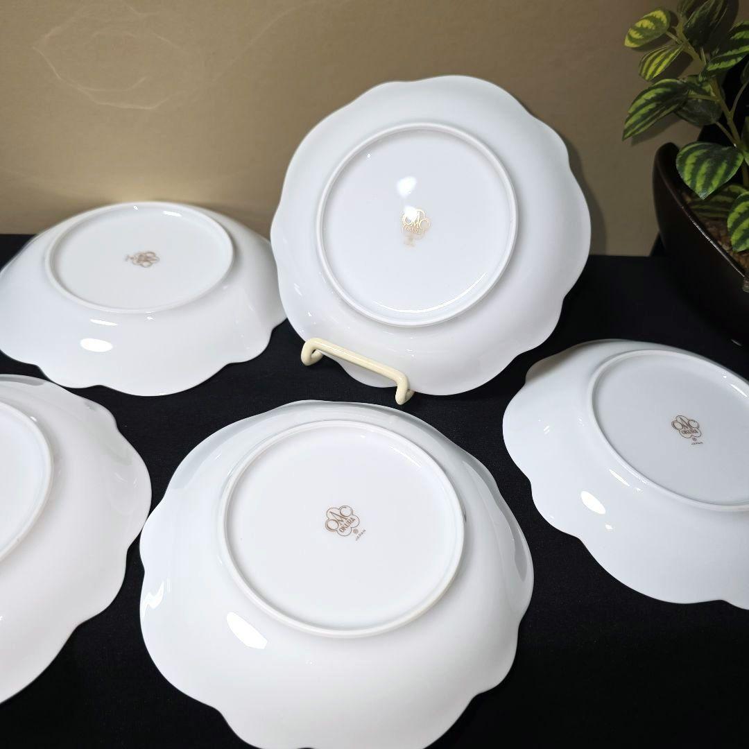 大倉陶園　花毬　13cm　梅型小皿揃　5枚