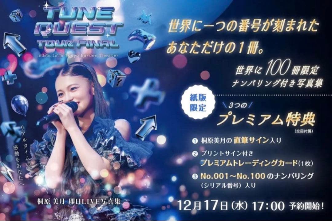 candytune 100冊限定ナンバリング付き　桐原美月 即日LIVE写真集