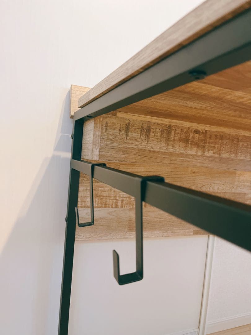 木目調デスク 幅98 スチール脚