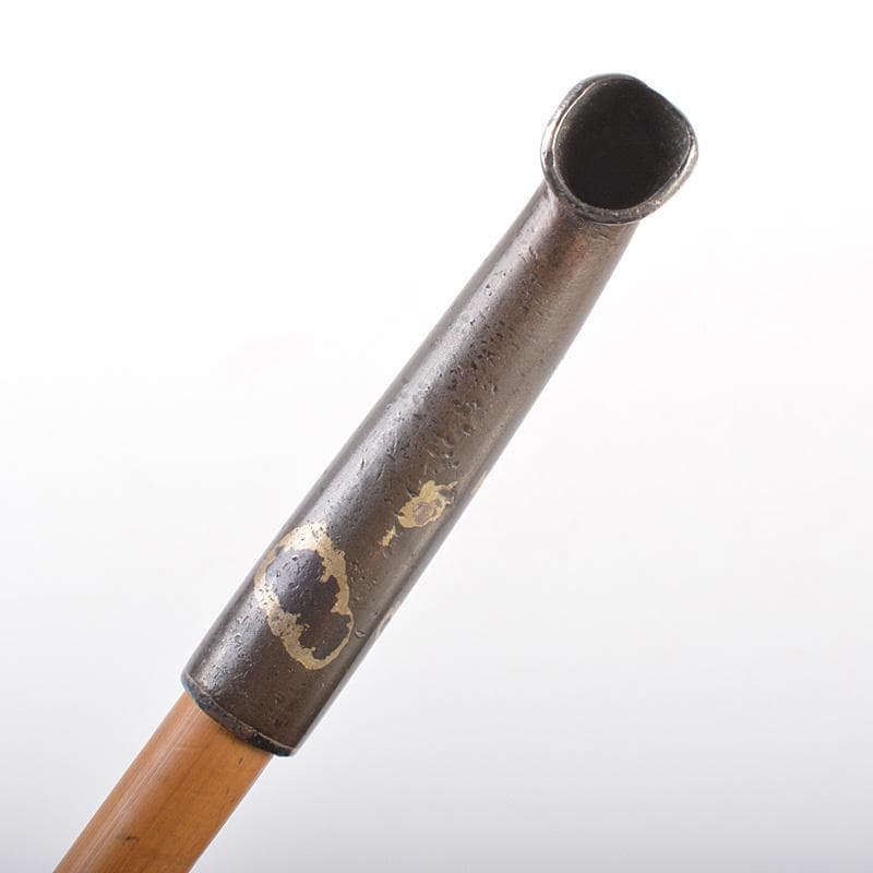 時代提げ物　喫煙具　煙管　キセル　古竹漢詩刻　煙管入　煙草入　M　R7533