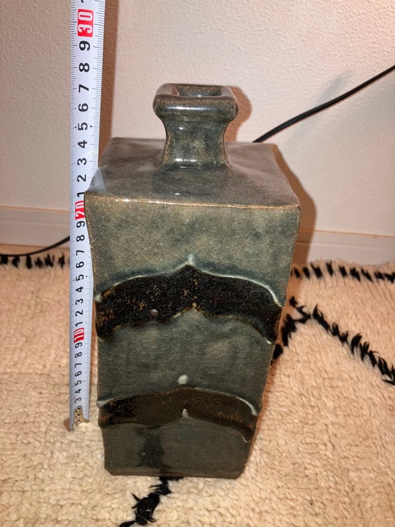 武内晴二郎　花瓶　呉須釉　河井寛次郎　森山窯　民藝　沖塩明樹