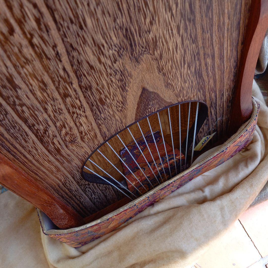 和楽器 琴 くり甲 紅木 上角巻 琴柱付属