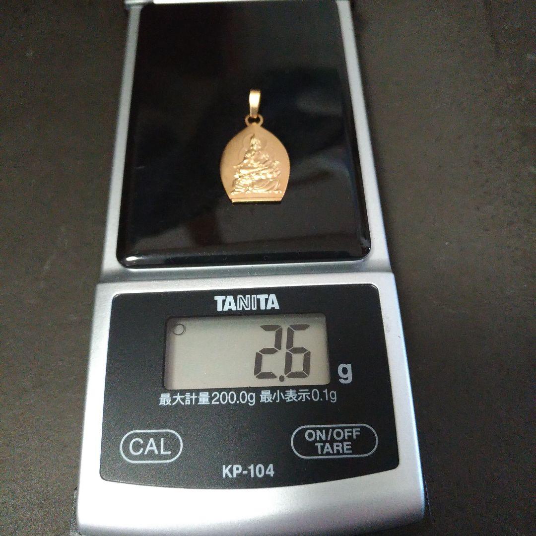 K18。ペンダントトップ。少林山。達磨寺。十二支御守御本尊。菩薩。開運、招福。