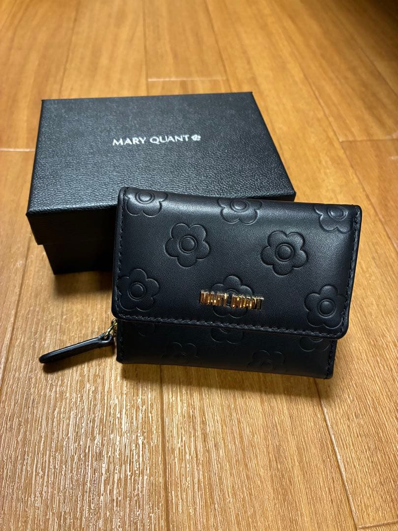 MARY QUANT ブラック 三つ折り財布