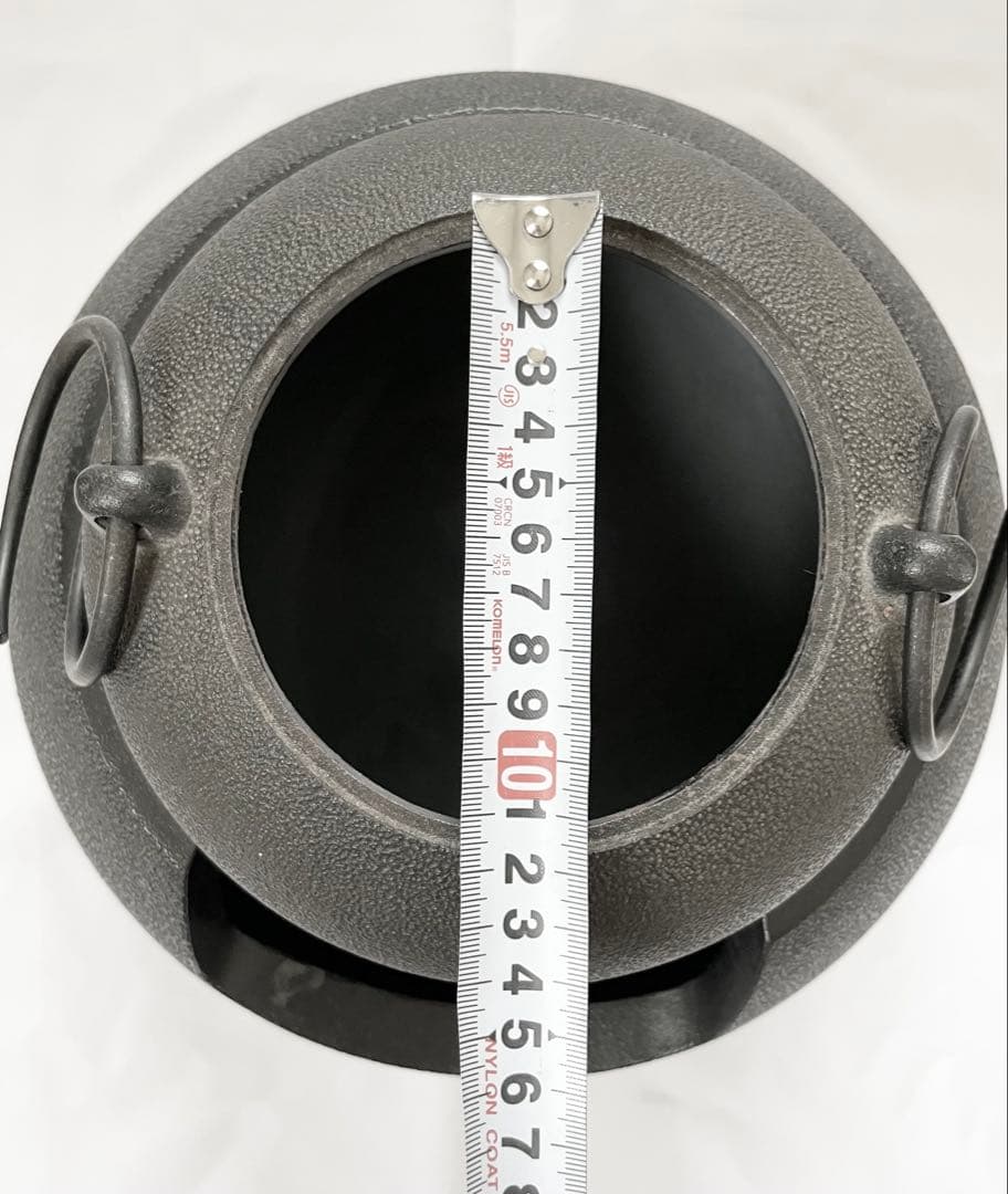 【未使用】 池永鉄工 南部鉄瓶 鋳鉄製 黒い茶釜 直火 電気火 兼用