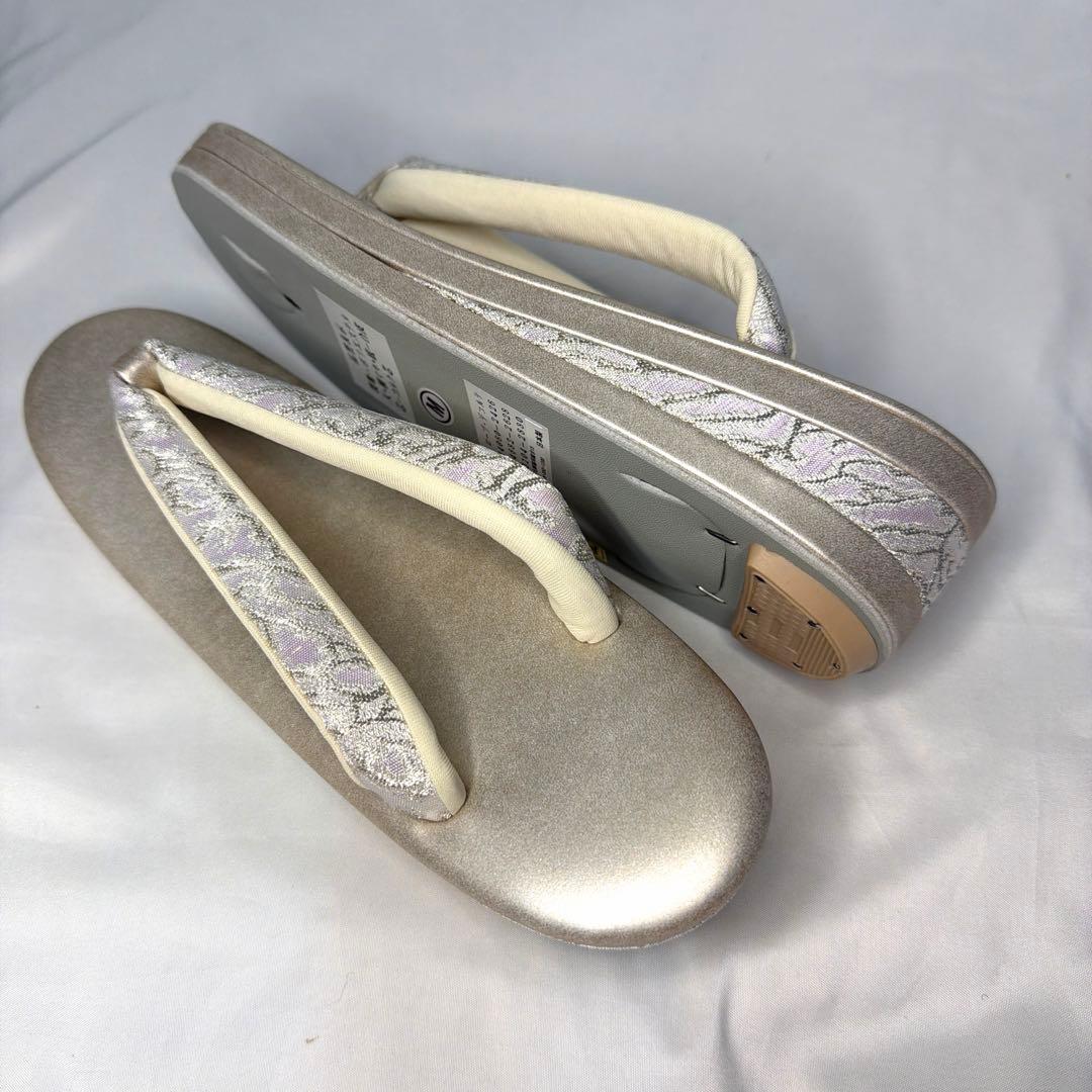 新品　草履　バッグ　セット　ローヴデコルテ　Mサイズ　シルバー　2025年モデル