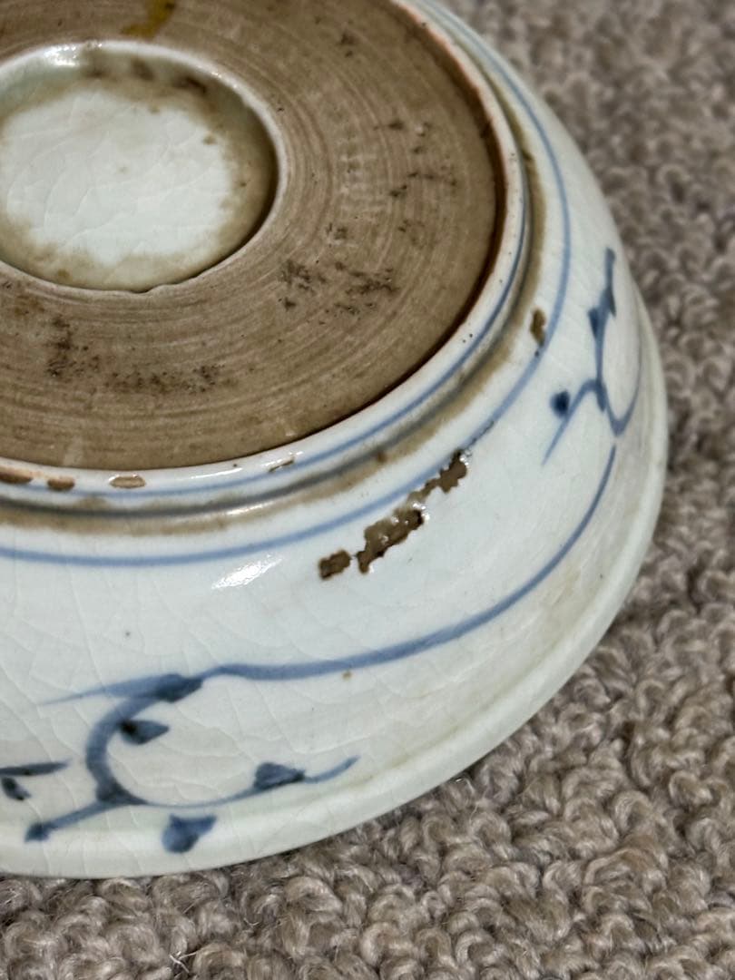 古伊万里 江戸時代 染付 なます皿 くらわんか 骨董品 藍色 有田焼き