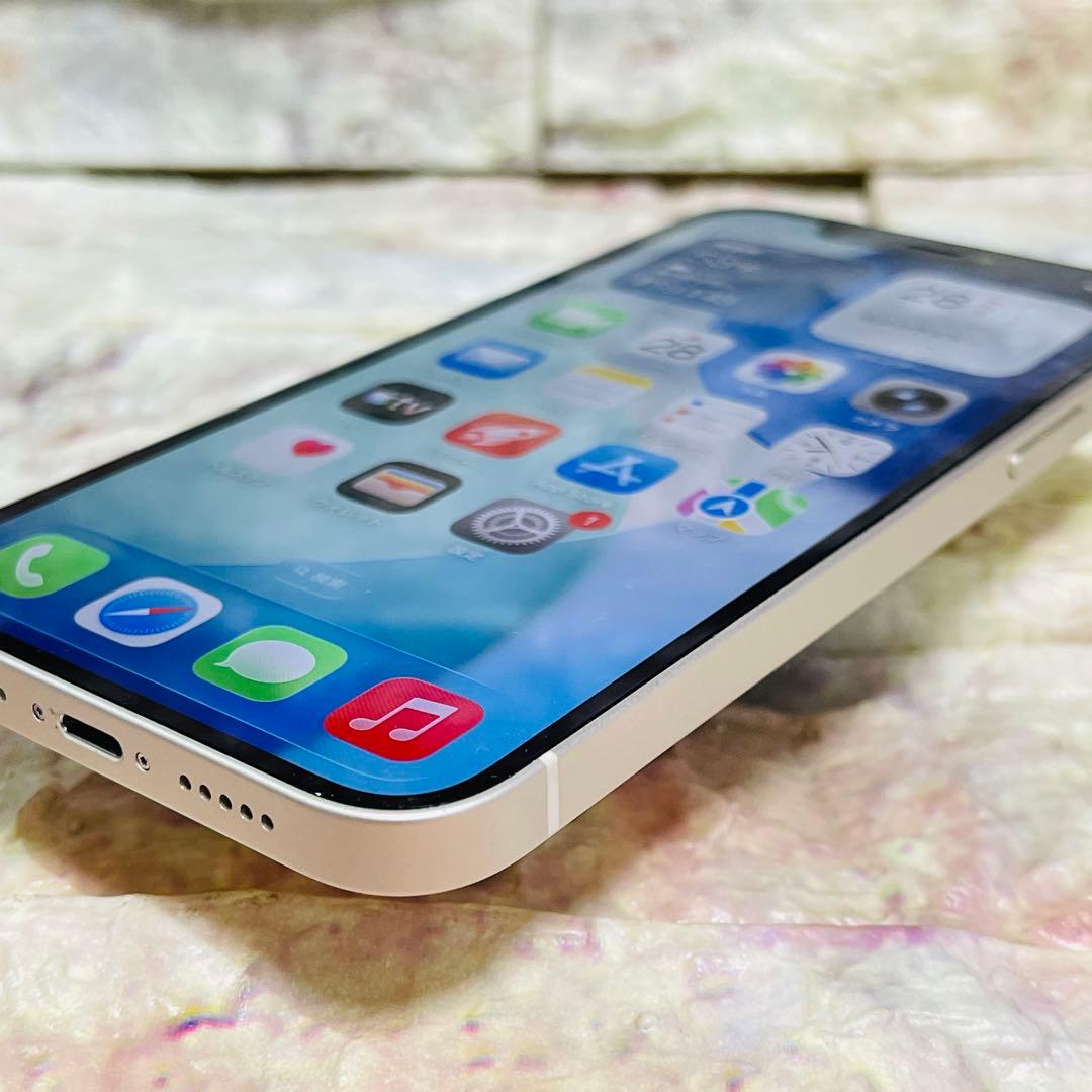 SIMフリー iPhone12 128GB 419 ホワイト バッテリー新品