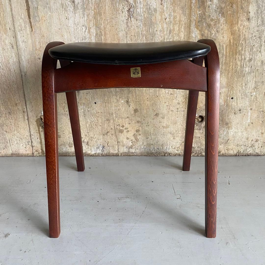 秋田木工　スタッキングスツール 剣持勇　ヴィンテージ　アンティーク　黒