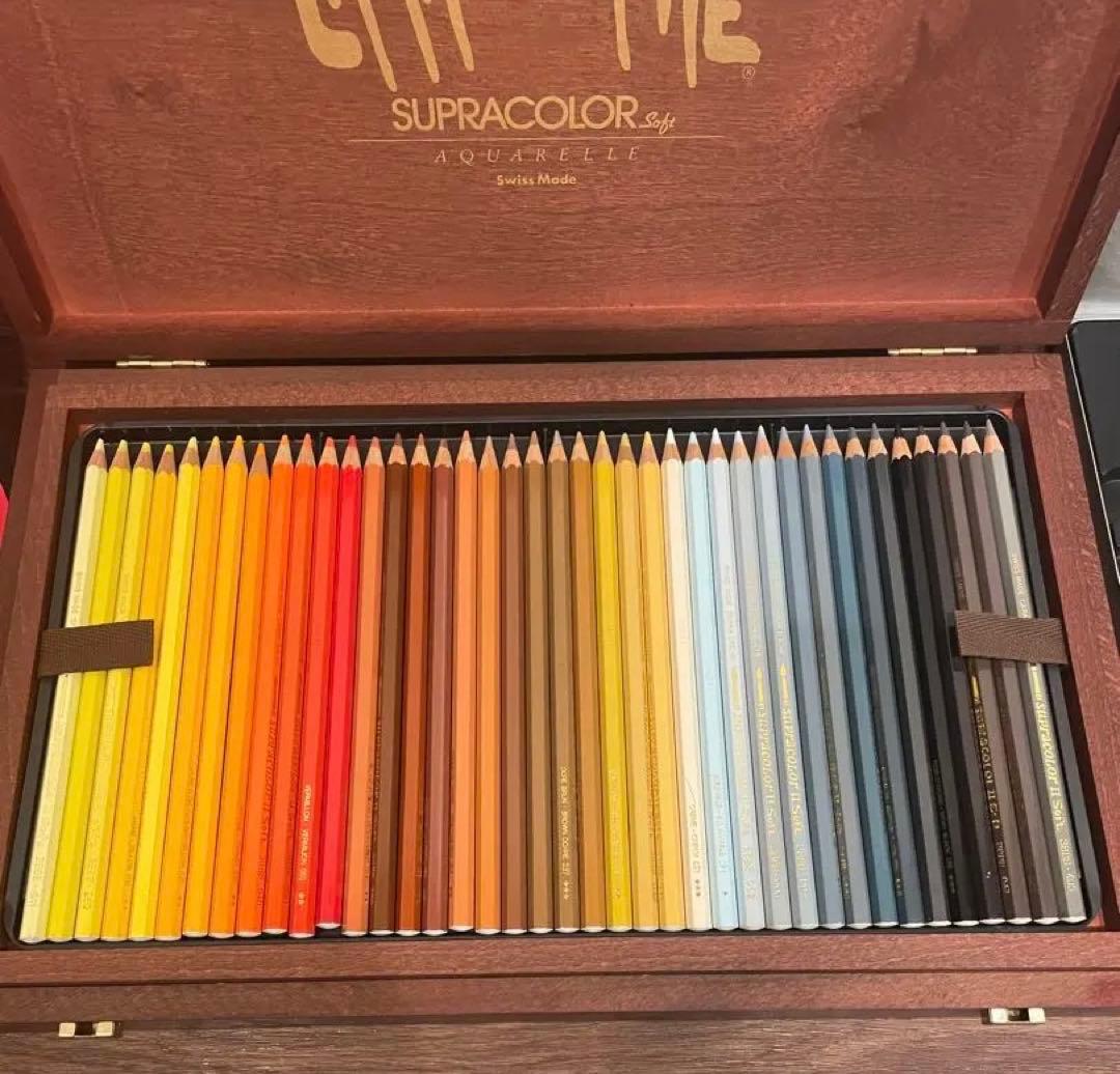 美品！カランダッシュ水溶性鉛筆120+36色セット色鉛筆漫画家画家プロ絵描き画材