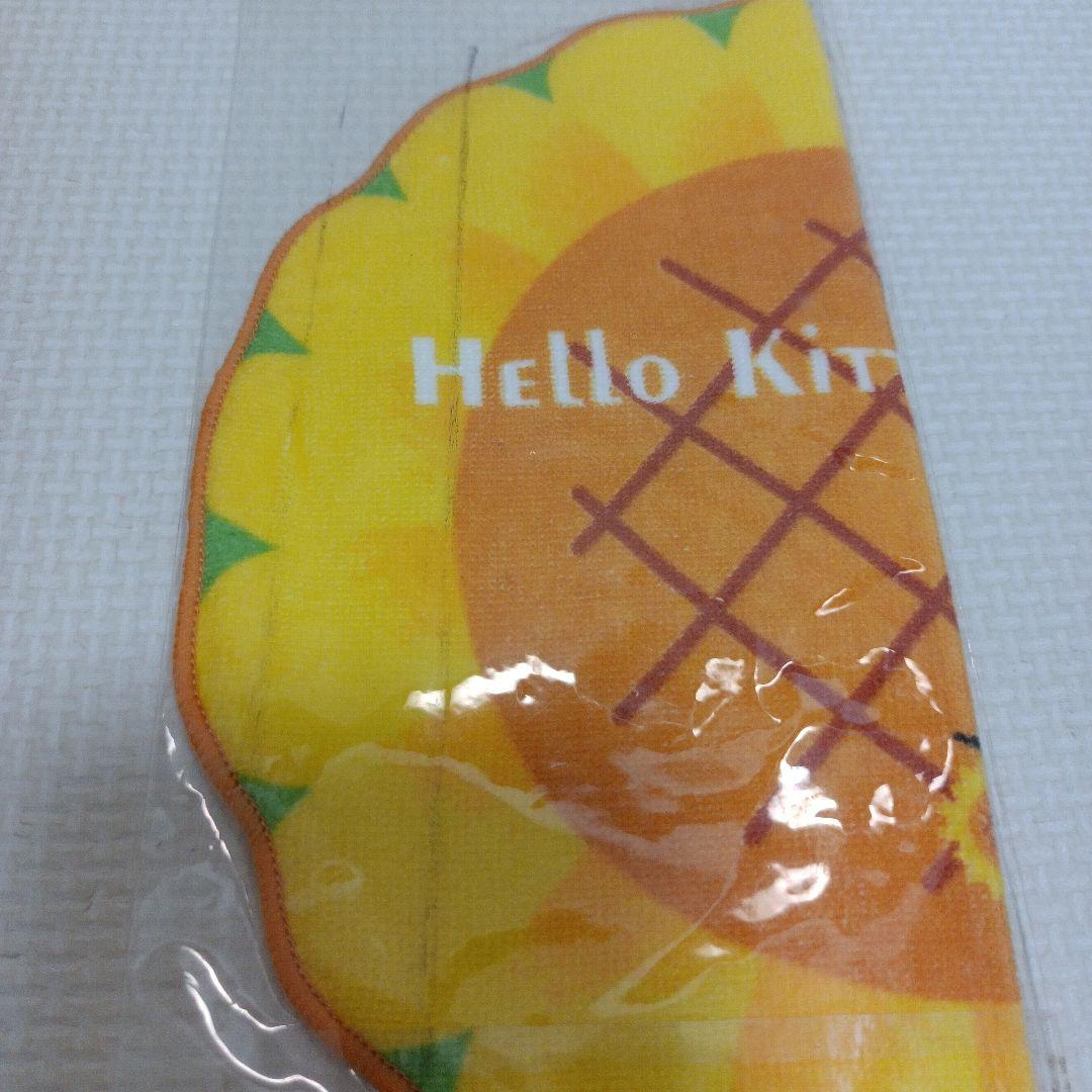 サンリオ　平成レトロ　エンジェルキティ　ひまわり　ハンドタオル　ダイカット