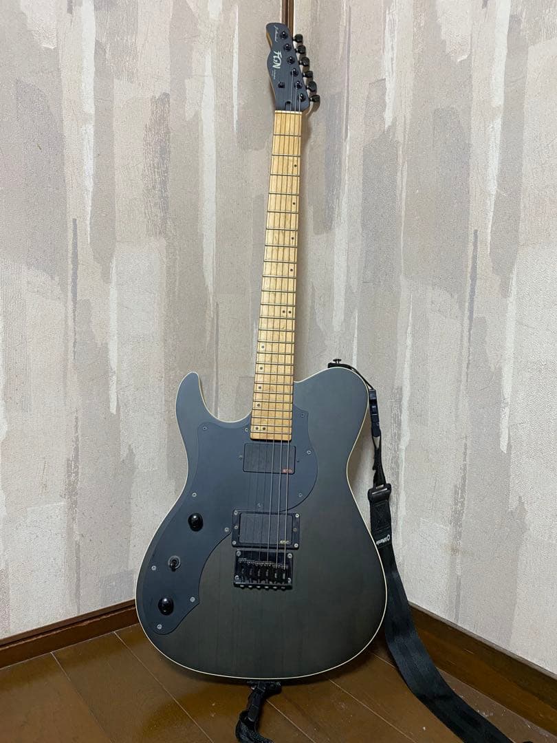 FGN ブラック エレキギター　フジゲン　左利き　レフティ